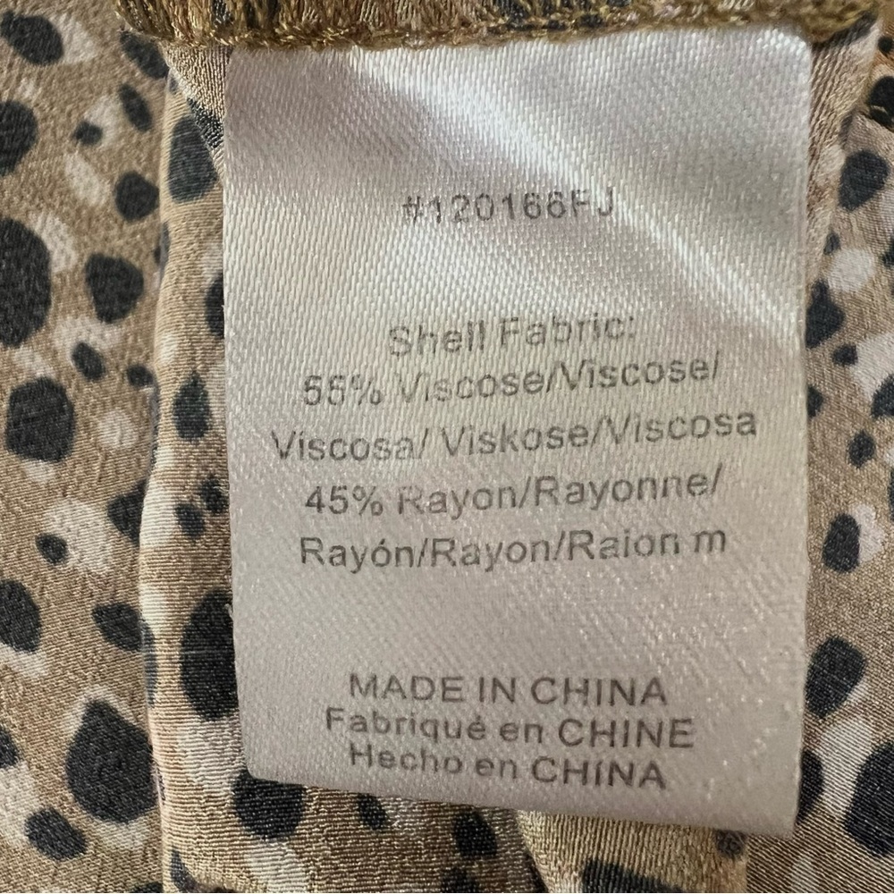 Dolan Animal Print Long Puff Sleeve Crew Neck Casual Pullover Top Women’s Small - Picture 9 of 10